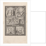 Sheet with five biblical scenes by Kuijper & van Vliet
