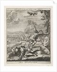 King Saul plunges in his sword by Jan Lamsvelt