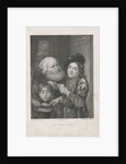 Two boys eating and an old man by Johannes Philippus Lange