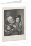 Two boys eating and an old man by Johannes Philippus Lange