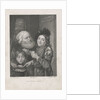 Two boys eating and an old man by Johannes Philippus Lange