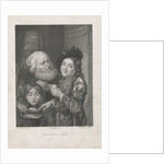 Two boys eating and an old man by Johannes Philippus Lange