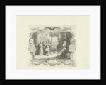 Vignette on the marriage of William de Neve Abrahamsz. and Geertruide de Bruin by Jan Caspar Philips
