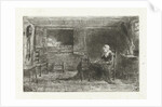 Two figures in an interior by copy