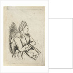 Sitting lady with dog on lap by Johan Antoni Kauclitz Colizzi