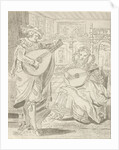 Lute playing lord and lady by Bernhard Schreuder