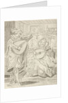 Lute playing lord and lady by Bernhard Schreuder