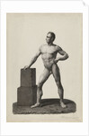 Academy Study standing naked man by Johannes Philippus Lange