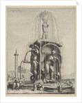 Fountain and Trajan's Column in Rome by Johannes Lutma II