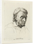 Portrait of an old man with eyes closed by Jean Zacherie Mazel
