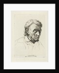 Portrait of an old man with eyes closed by Jean Zacherie Mazel