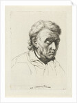 Portrait of an old man with eyes closed by Jean Zacherie Mazel