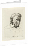 Portrait of an old man with eyes closed by Jean Zacherie Mazel