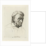 Portrait of an old man with eyes closed by Jean Zacherie Mazel