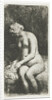 Woman Bathing Her Feet at a Brook by Rembrandt Harmensz. van Rijn