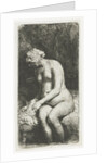 Woman Bathing Her Feet at a Brook by Rembrandt Harmensz. van Rijn