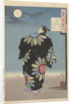 Fukami Jikyu in moonlight by Akiyama Buemon