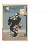 Fukami Jikyu in moonlight by Akiyama Buemon