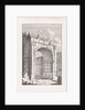 Ruins of a Roman gate with two men by Bonaventura van Overbeek