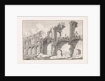Ruins of the colosseum in Rome Italy by Bonaventura van Overbeek
