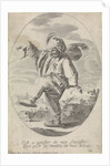 Dancing farmer with a sausage by Balthazar Moncornet