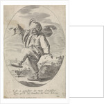 Dancing farmer with a sausage by Balthazar Moncornet