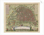 Hand-colored Map of Amsterdam by Nicolaes Visscher I