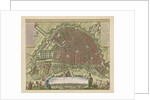 Hand-colored Map of Amsterdam by Nicolaes Visscher I