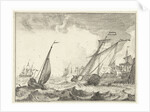 Ships at sea by Ludolf Bakhuysen