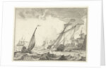 Ships at sea by Ludolf Bakhuysen