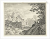 River landscape with travelers by Clement de Jonghe
