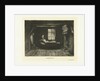 Peasant Woman sitting sewing in interior with a window by J. Bouwens