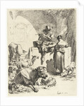 Flute Playing Shepherd and spinster by Nicolaes Pietersz. Berchem