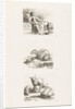 Seated shepherdess with sheep by Anonymous