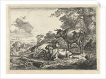 Resting Three cows by Nicolaes Pietersz. Berchem