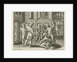 Michal helps David escape by Johann Sadeler I