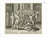 Michal helps David escape by Johann Sadeler I