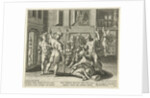 Michal helps David escape by Johann Sadeler I