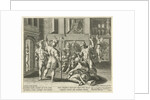 Michal helps David escape by Johann Sadeler I