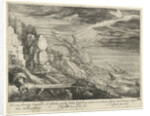 Elijah wraps his cloak over his face by Crispijn van de Passe I