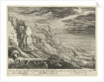 Elijah wraps his cloak over his face by Crispijn van de Passe I