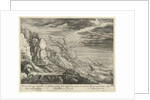 Elijah wraps his cloak over his face by Crispijn van de Passe I