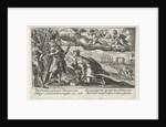 Mercury begs Achilles for the body of Hector by Crispijn van de Passe I