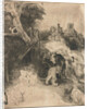 Reading in an Italian landscape by Rembrandt Harmensz. van Rijn