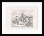 Shepherd with his flock by Barend Hendrik Thier