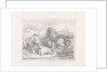 Shepherd with his flock by Barend Hendrik Thier