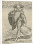 Officer marching to the left by Hendrick Goltzius