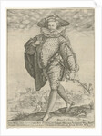Officer marching to the left by Hendrick Goltzius