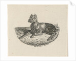 Reclining dog by Anthonie Willem Hendrik Nolthenius de Man