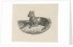 Reclining dog by Anthonie Willem Hendrik Nolthenius de Man